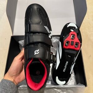 Peloton Black and Red Cycling Shoes